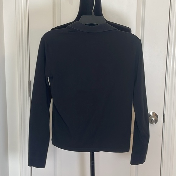 Express Black Long Sleeve Collared Shirt Size M - Picture 2 of 5